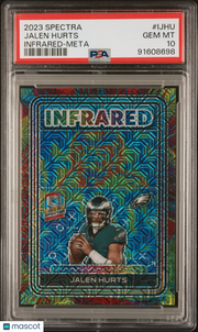 Jalen Hurts 2023 Panini Spectra Infrared #IJHU Meta PSA 10