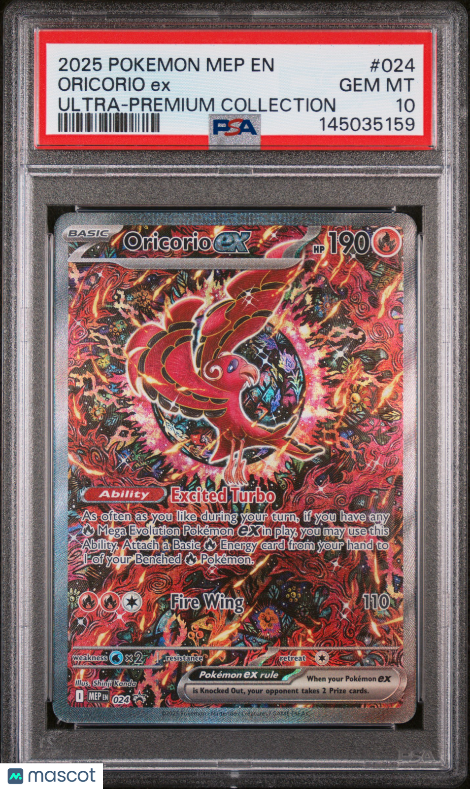 2025 Pokemon Black Star Promo Oricorio EX Ultra-Premium Collection PSA 10 #024