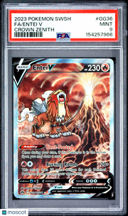 2023 Pokemon Sword And Shield Crown Zenith Entei V Crown Zenith Fa PSA 9 #GG36