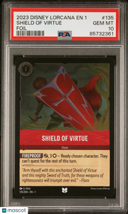 2023 Disney Lorcana EN 1-The First Chapter Shield Of Virtue Foil PSA 10 #135