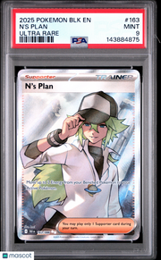2025 Pokemon BLK EN-Black Bolt N'S Plan Ultra Rare PSA 9 #163