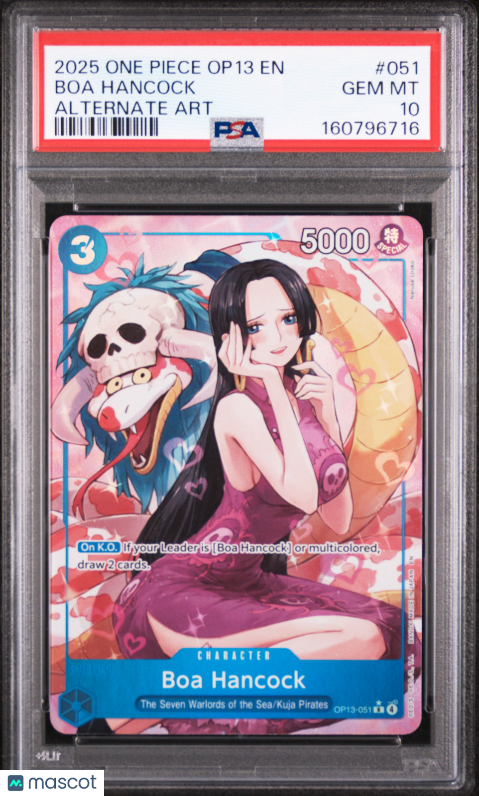2025 One Piece Op13-Carrying On His Will Boa Hancock Alternate Art PSA 10 #051