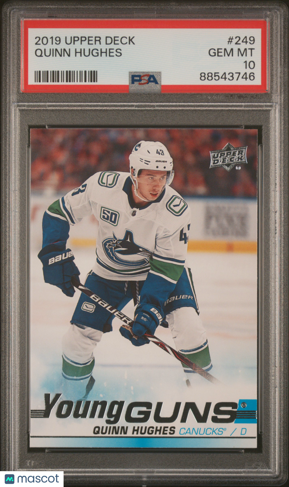 Quinn Hughes 2019 Upper Deck #249 PSA 10