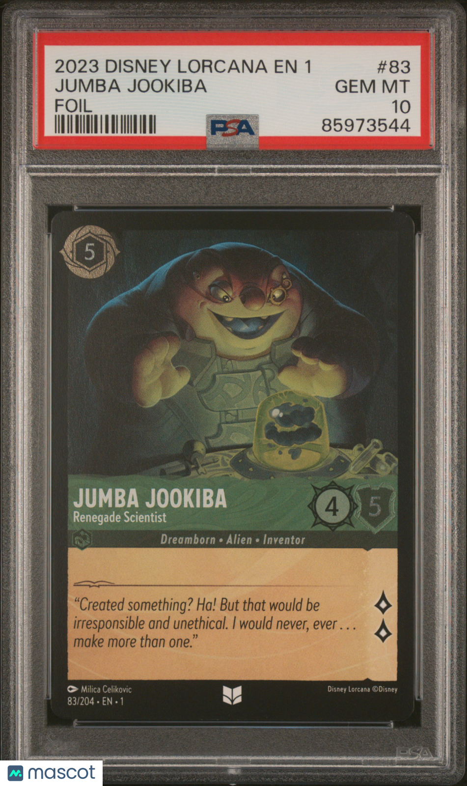 2023 Disney Lorcana EN 1-The First Chapter Jumba Jookiba Foil PSA 10 #83