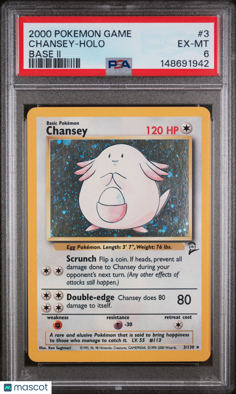 2000 Pokemon Game Base II Chansey Holo Base II PSA 6 #3