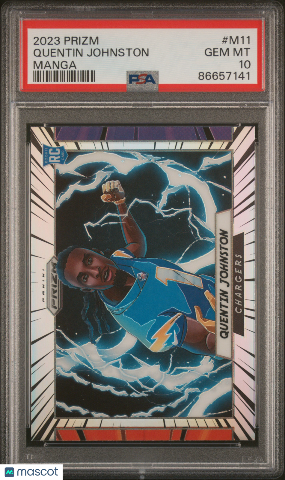 Quentin Johnston 2023 Panini Prizm Manga #M11 PSA 10