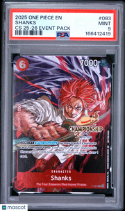 2025 One Piece Championship 2025-26 Event Pack Shanks PSA 9 #083