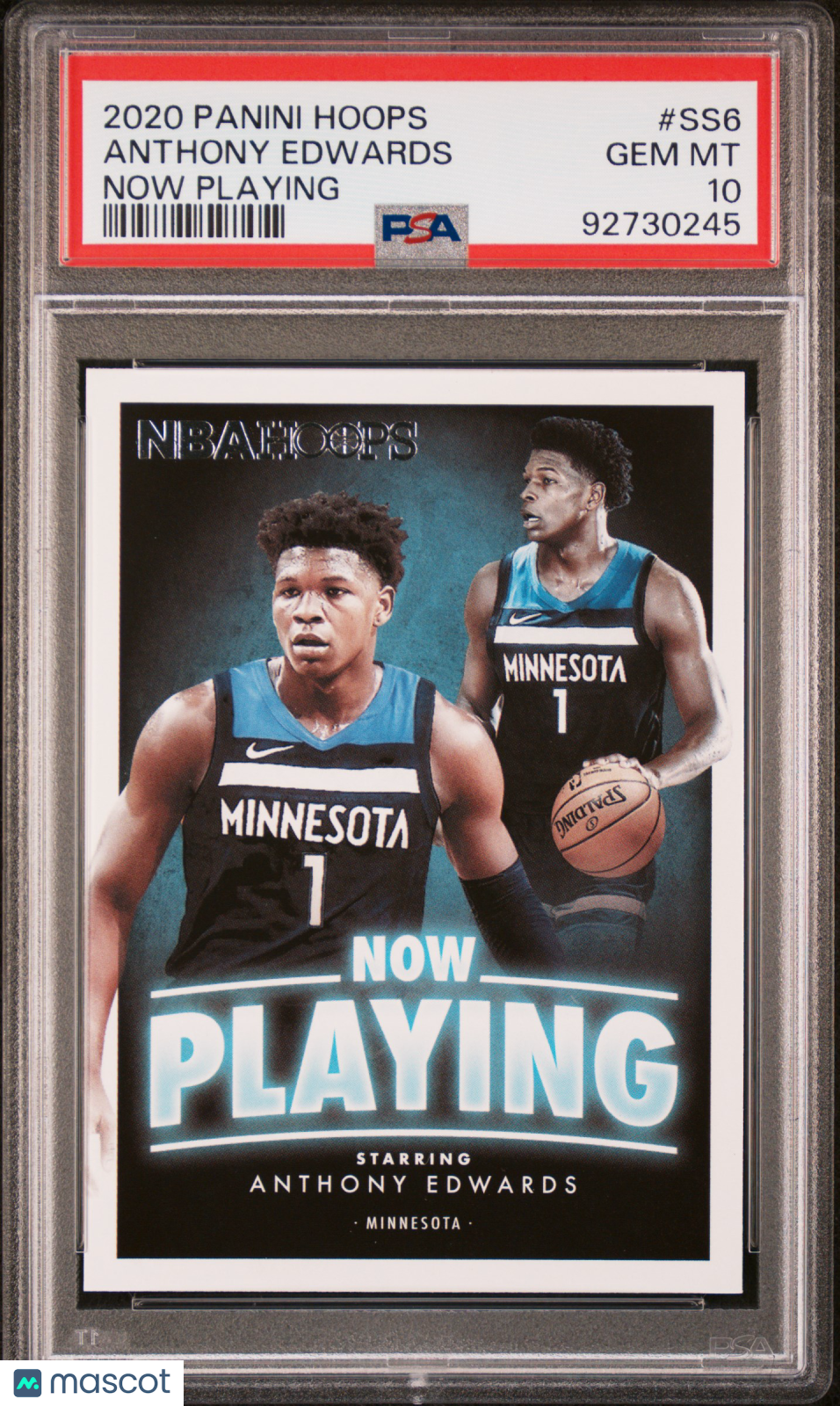 Anthony Edwards 2020 Panini Hoops Now Playing #SS6 PSA 10