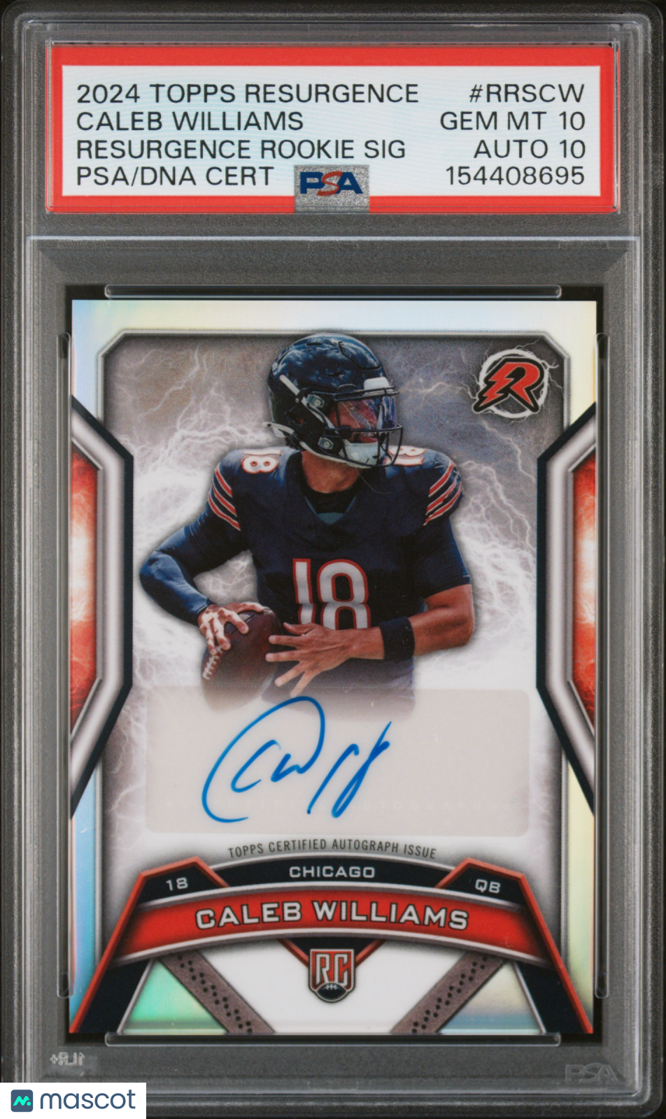 Caleb Williams 2024 Topps Resurgence Resurgence Rookie Signatures #RRSCW PSA 10 Auto 10