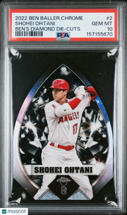 Shohei Ohtani 2022 Topps Chrome Ben Baller Ben's Diamond Die-Cuts #2 PSA 10