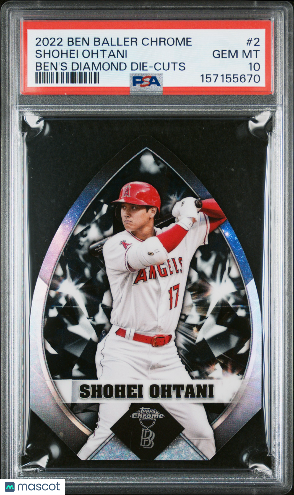 Shohei Ohtani 2022 Topps Chrome Ben Baller Ben's Diamond Die-Cuts #2 PSA 10