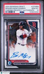 Braden Montgomery 2024 Bowman Draft Chrome Prospect Autographs #CPABM PSA 10
