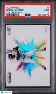 Deion Sanders 2025 Panini Prizm Color Blast #1 PSA 9