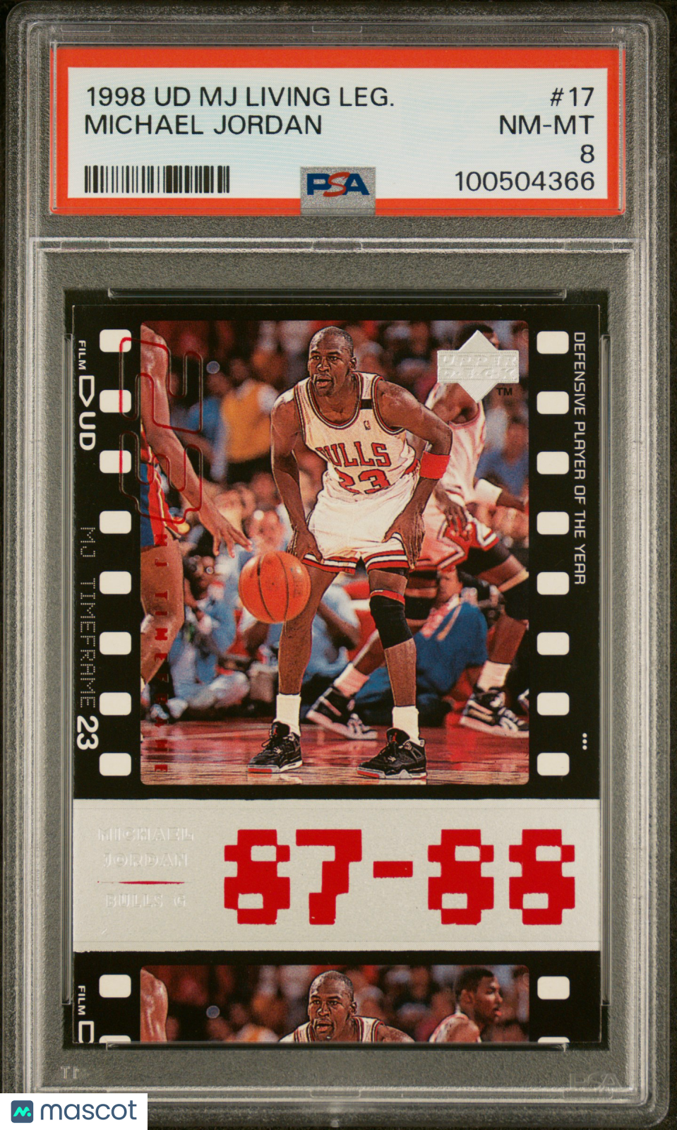 Michael Jordan 1998 Upper Deck MJ Living Legend #17 PSA 8