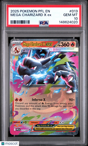 2025 Pokemon PFL EN-Phantasmal Flames Mega Charizard X EX PSA 10 #013