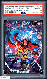 2026 One Piece Op14-Eb04-The Azure Sea's Seven Eustass "captain" Kid Special Alternate Art PSA 10 #039