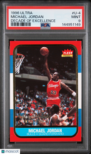 Michael Jordan 1996 Ultra Decade Of Excellence #U-4 PSA 9