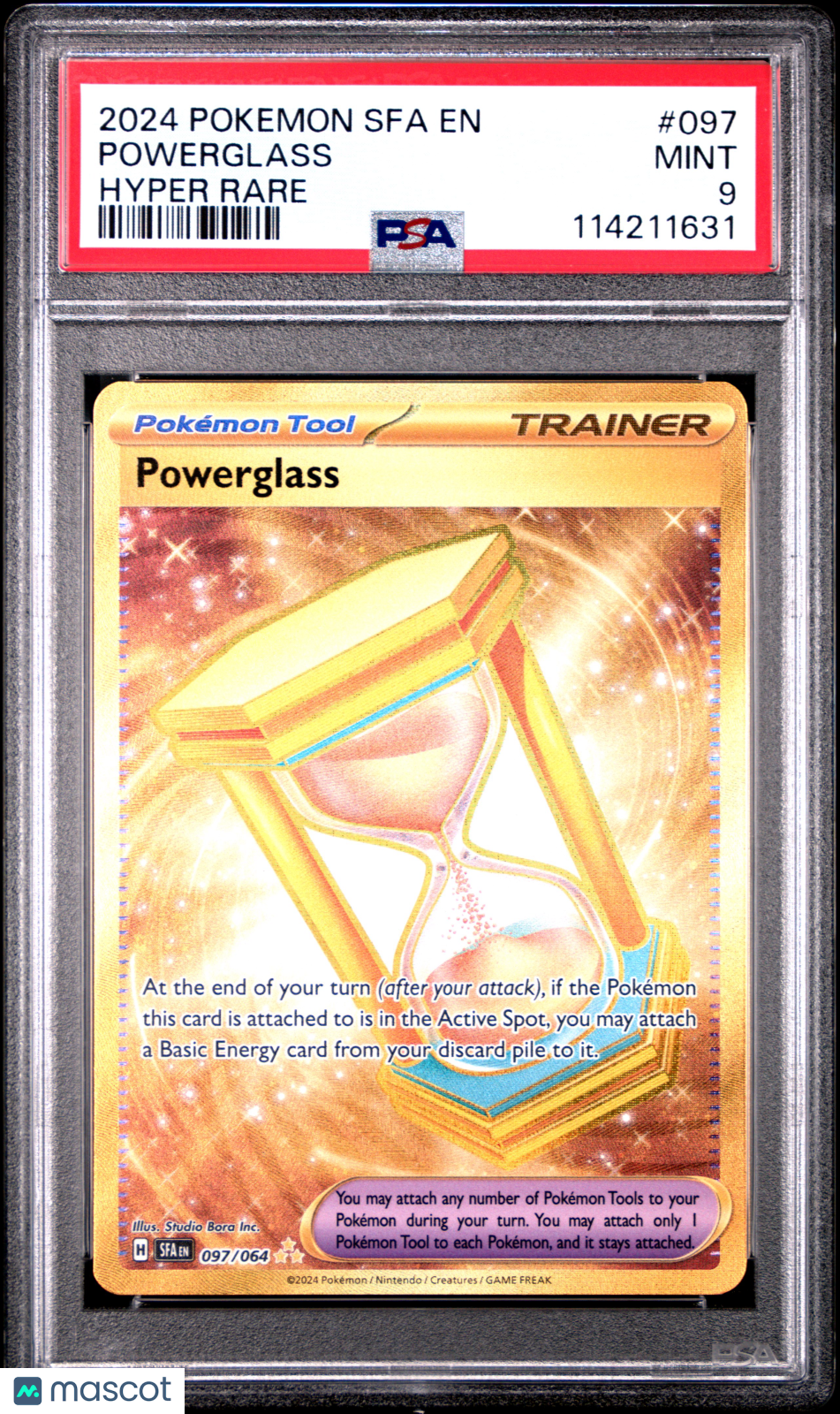 2024 Pokemon Sfa EN-Shrouded Fable Powerglass Hyper Rare PSA 9 #097