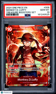 2024 One Piece Promos Monkey D. Luffy Treasure Boosters Set PSA 10 #006