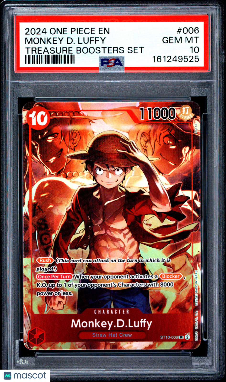 2024 One Piece Promos Monkey D. Luffy Treasure Boosters Set PSA 10 #006