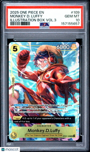 2025 One Piece Promos Monkey D. Luffy Illustration Box Vol.3 PSA 10 #109