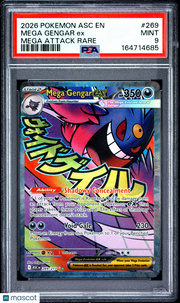 2026 Pokemon Asc EN-Ascended Heroes Mega Gengar EX Mega Attack Rare PSA 9 #269