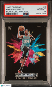 Brandon Miller 2023 Panini Obsidian Black Color Blast #6 PSA 10