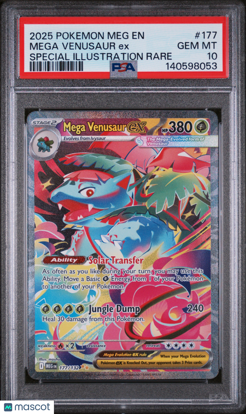 2025 Pokemon Meg EN-Mega Evolution Mega Venusaur EX Special Illustration Rare PSA 10 #177