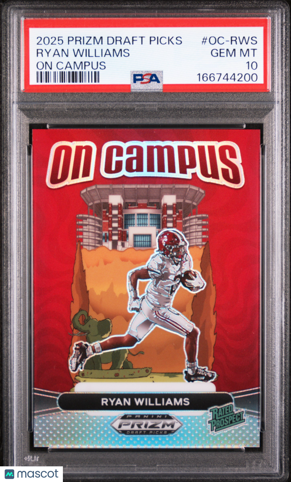 Ryan Williams 2025 Panini Prizm Draft Picks On Campus #OC-RWS PSA 10