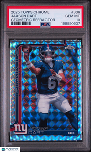 Jaxson Dart 2025 Topps Chrome #306 Geometric Refractor PSA 10