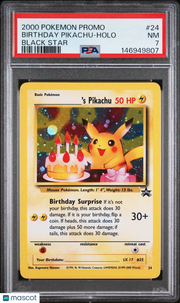 2000 Pokemon Promo Black Star Birthday Pikachu Holo Black Star PSA 7 #24
