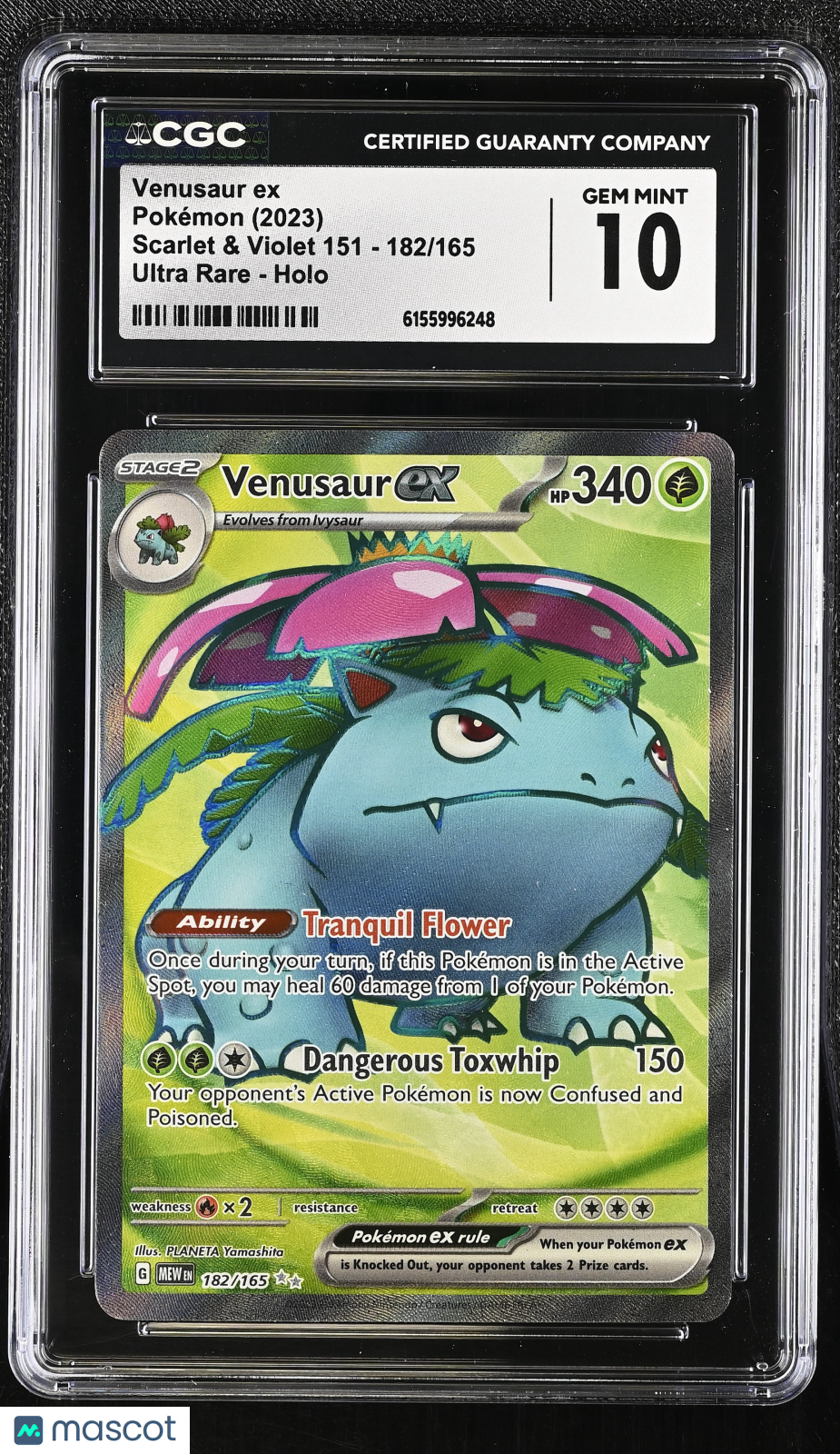 2023 Pokemon Scarlet & Violet 151 Venusaur ex Holo Ultra Rare Ultra Rare CGC 10 #182/165