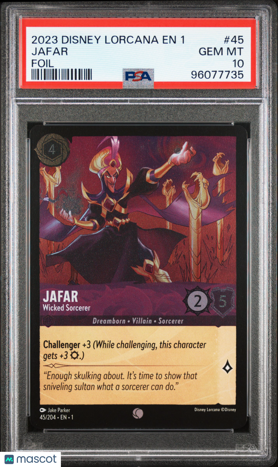 2023 Disney Lorcana EN 1-The First Chapter Jafar Foil PSA 10 #45