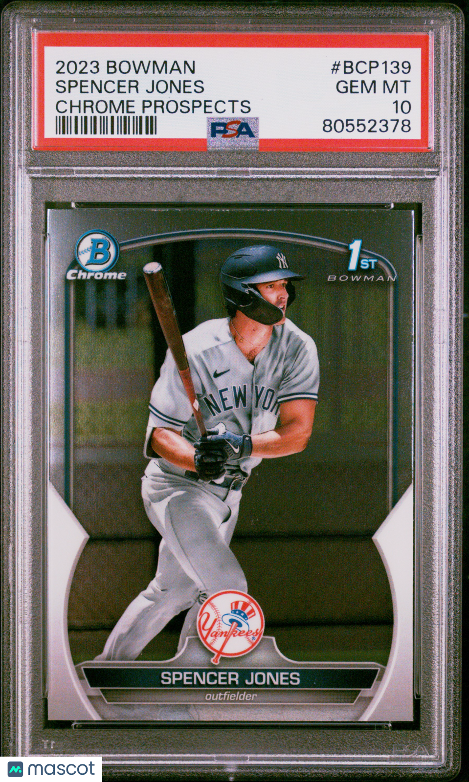 Spencer Jones 2023 Bowman Chrome Prospects #BCP139 PSA 10