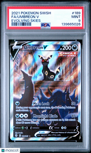 2021 Pokemon Sword & Shield Evolving Skies Umbreon V Evolving Skies Fa PSA 9 #189