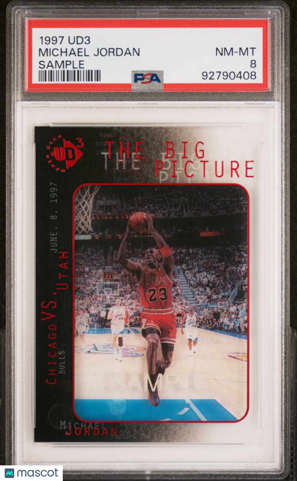 Michael Jordan 1997 Ud3 #45 Sample PSA 8