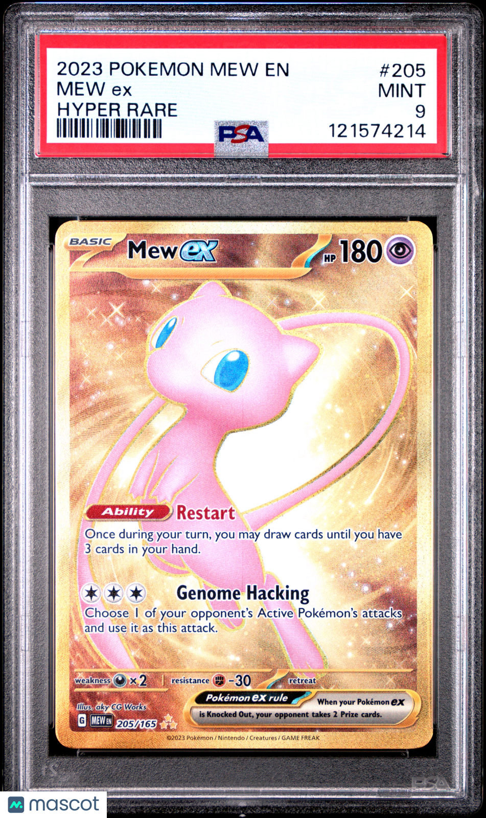 2023 Pokemon Mew EN-151 Mew EX Hyper Rare PSA 9 #205