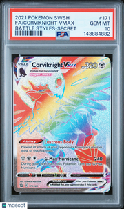 2021 Pokemon Sword & Shield Battle Styles Corviknight VMAX PSA 10 #171