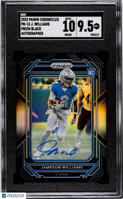 Jameson Williams 2022 Panini Chronicles #PB-13 Prizm Black Autograph SGC 9.5 Auto 10
