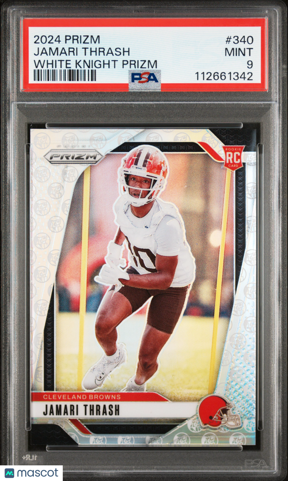 Jamari Thrash 2024 Panini Prizm #340 White Knight RC SSP /3 PSA 9