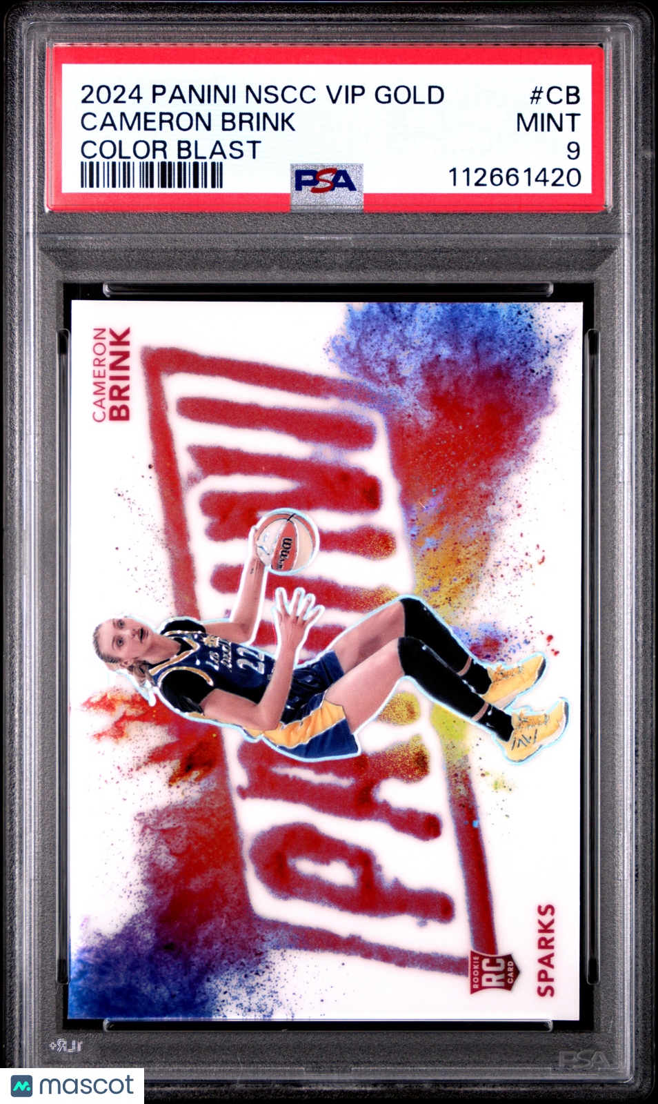 Cameron Brink 2024 Panini National Sports Collectors Convention Vip Gold Color Blast #CB PSA 9