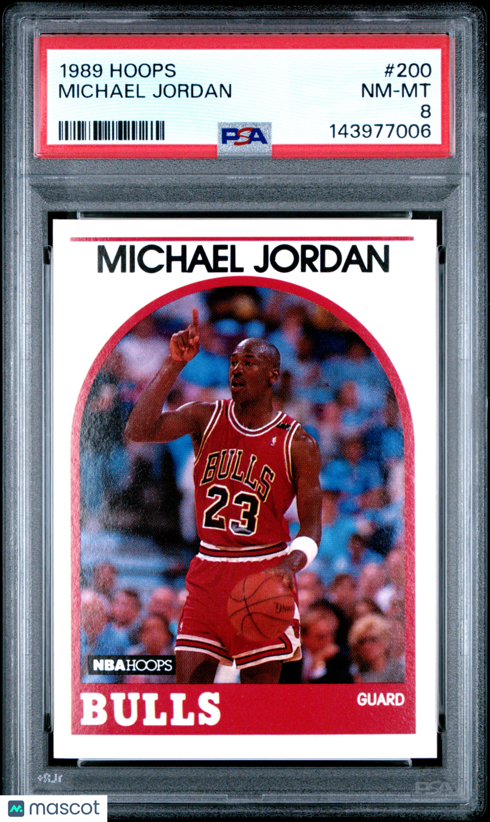Michael Jordan 1989 Hoops #200 PSA 8