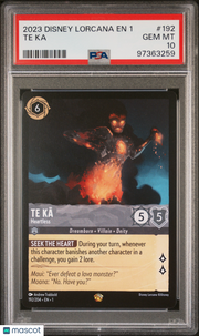 2023 Disney Lorcana EN 1-The First Chapter Te Ka PSA 10 #192