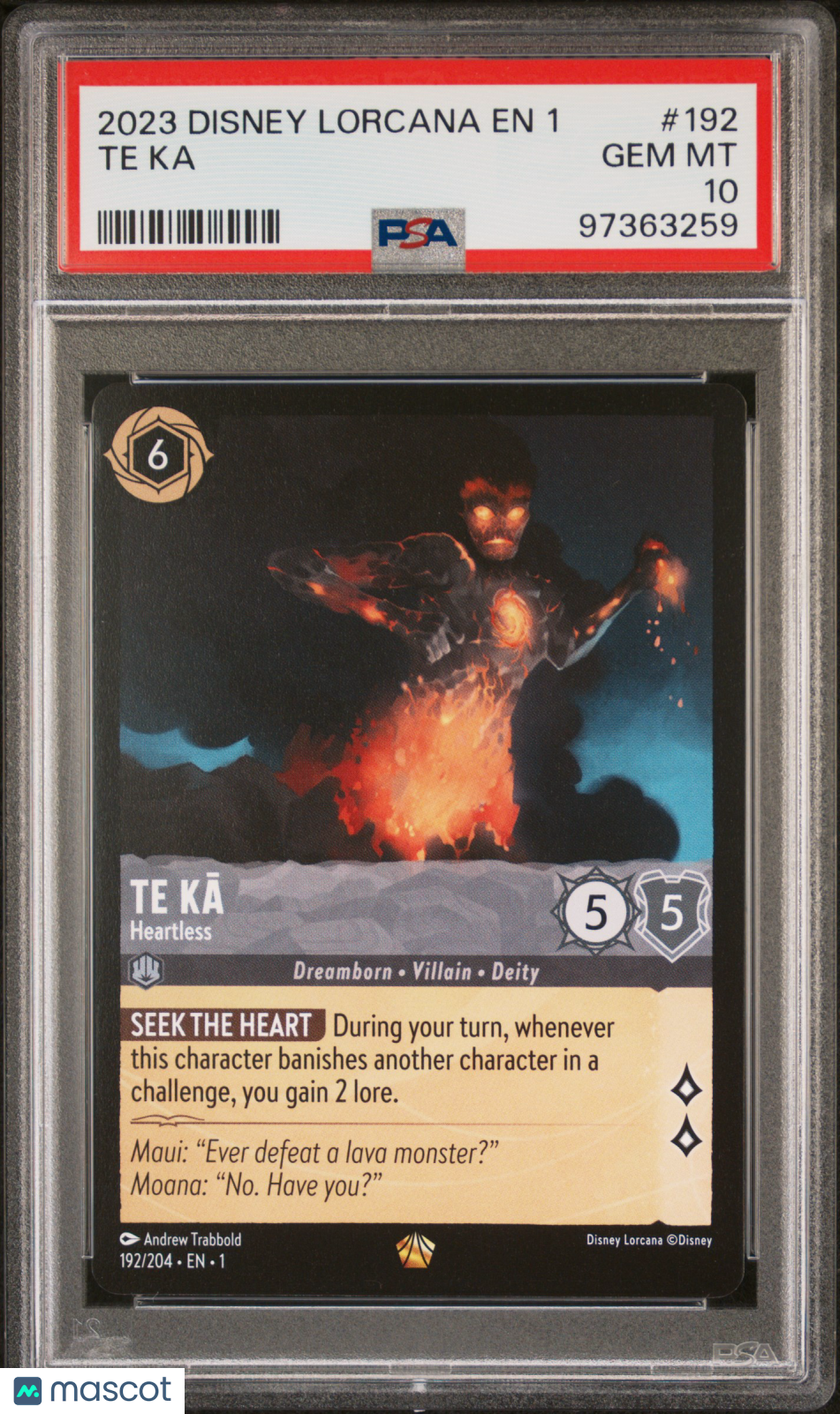 2023 Disney Lorcana EN 1-The First Chapter Te Ka PSA 10 #192