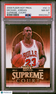 Michael Jordan 2008 Fleer Hot Prospects Supreme Court #SC-3 PSA 8