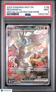 2025 Pokemon WHT EN-White Flare Reshiram EX Special Illustration Rare PSA 9 #166