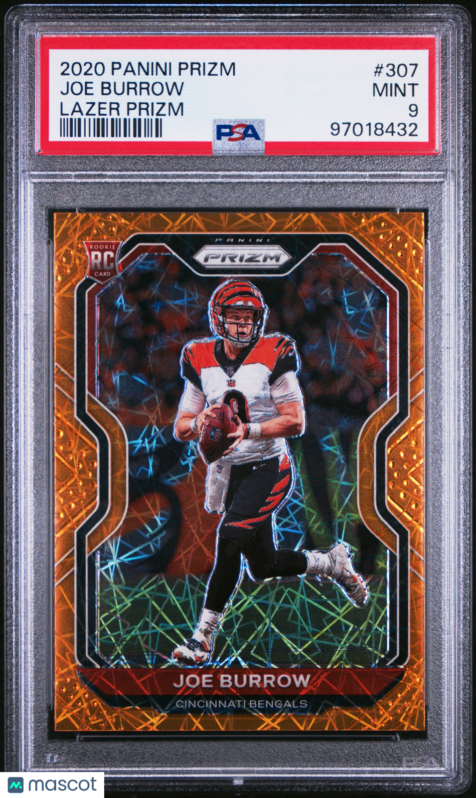 Joe Burrow 2020 Panini Prizm #307 Lazer PSA 9