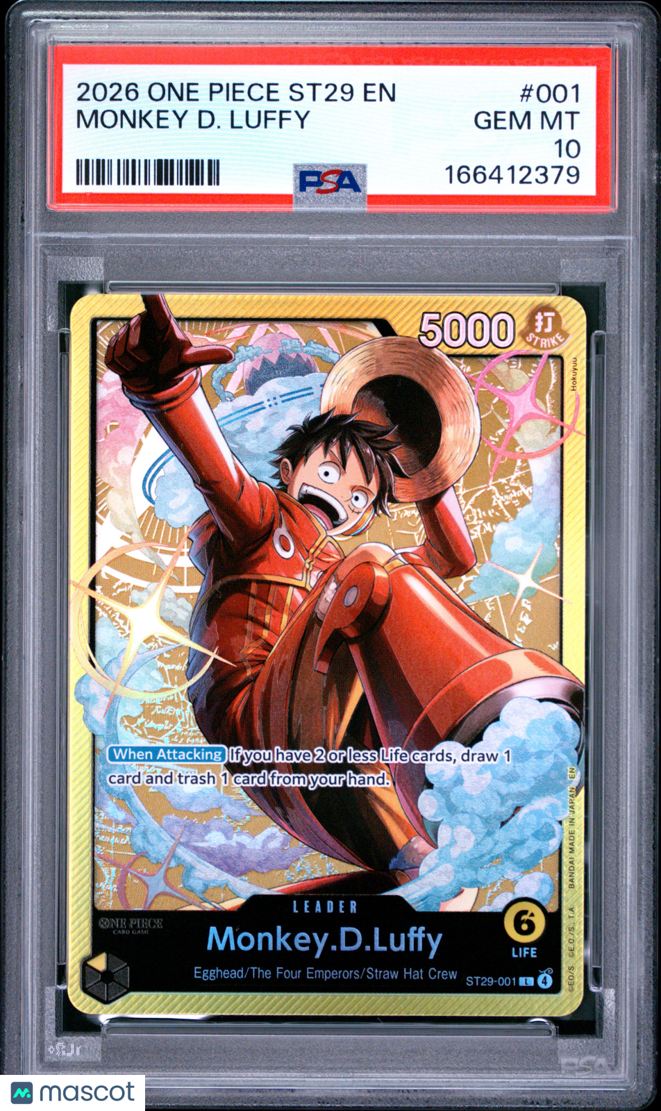 2026 One Piece Starter Deck St29-Egghead Monkey D. Luffy PSA 10 #001