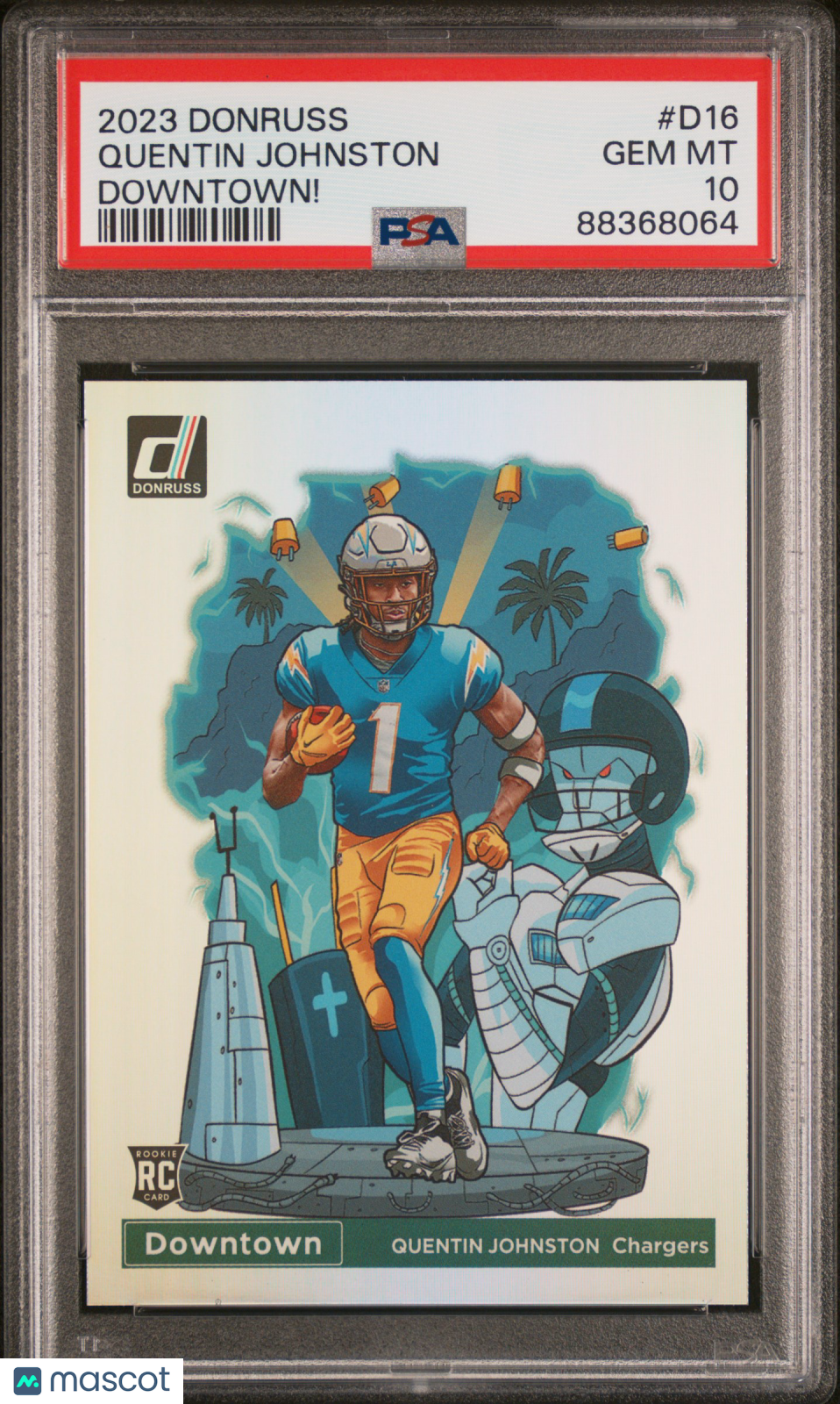 Quentin Johnston 2023 Panini Donruss Downtown! #D16 PSA 10