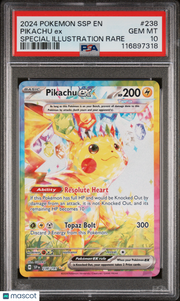 2024 Pokemon SSP EN-Surging Sparks Pikachu EX Special Illustration Rare PSA 10 #238